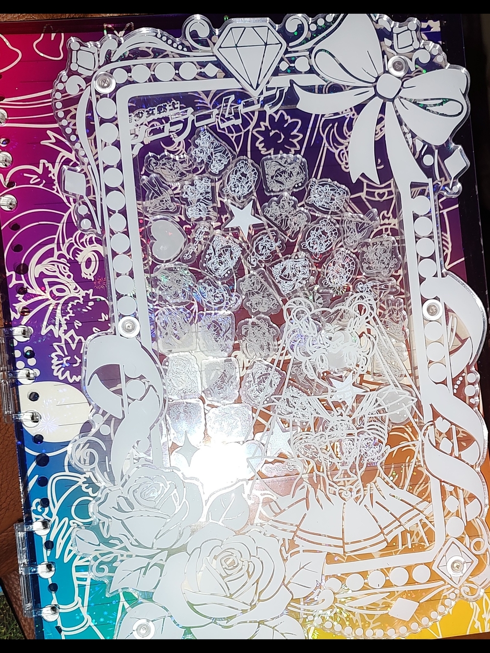 New! A4 Size Sailor Moon Acrylic Shaker Notebook